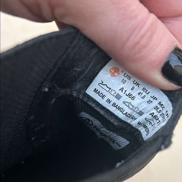 Timberland Courmayeur Valley Chelsea Boots Black Nubuck Women’s Size 10 - Picture 3 of 5